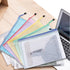 Toplive Plastic Mesh Zipper Pouch, 15 Packs (A4/A5/A6 Size, 5 Colors), Waterproof Document Bag for School Office