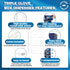 Storage Standard 16.5 10 3.5 Inches Triple Glove Box Holder Wall Mount Glove Dispenser - Disposable Glove Holder Wall