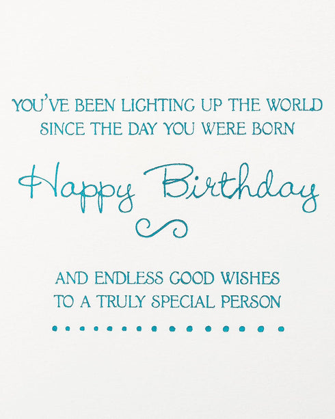 Papyrus Birthday Card, Lighting Up The World