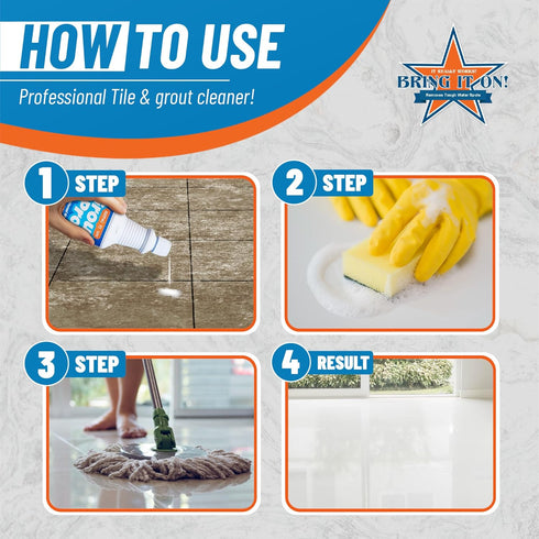 32Fl Oz 8-inch Bring It On Grout Cleaner Pro with Grout Cleaning Brush Grout Cleaner for Shower Tile Includes