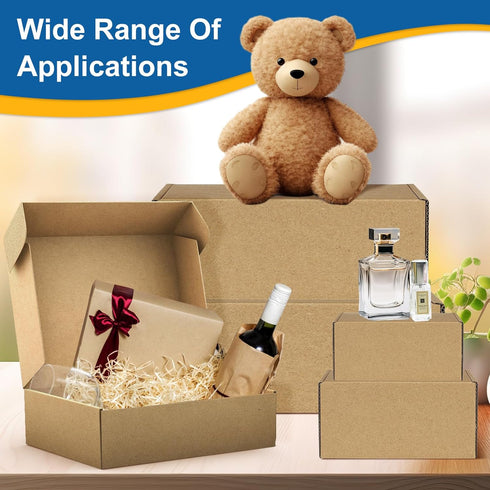 Famagic 12 Pack Small Shipping Boxes 4x4x2 Brown Corrugated Cardboard Mailer for Small Business
