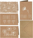 Purple Q Crafts 4x6 Thank You Cards 20 Pack Brown Craft Paper