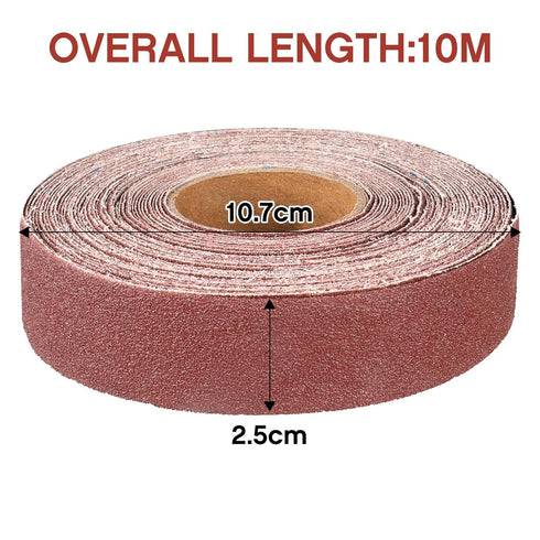 180 Grit Continuous Sandpaper Roll,1" x 32.13 Feet Emery Cloth Roll for Metalworking, Home Improvement, Sanding Automotive Plumbing