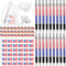 Qilery 150 Pcs Veterans Day Style American Flag Lapel Pins, Ballpoint Pen, Keychains, Thank You Card Gift Bag for 4th