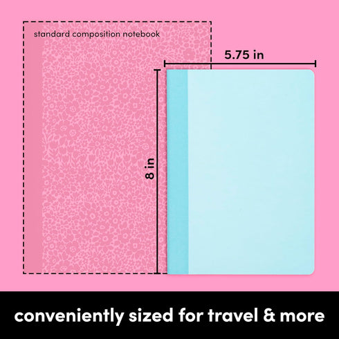 PAPERAGE Small Composition Notebook Journals, 32-Pack, 60 Pages, 8 Color Covers, College Ruled