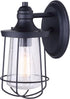 1-Light Canarm Oudoor Downlight, Black Wall Mount with Clear Glass Panels, Classic Durable Outdoor Lighting for Porch