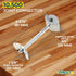 Zipbolt 10.500 Countertop Miter Connector — 5 Piece Joint Fastener Drawbolt Pack with 5mm Hex Bit for Joining Countertops, Butcher Blocks, Furniture, and More - Single-Handed Tightening