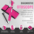 Set Bulb SURGICAL ONLINE Fiber Optic Mini Otoscope Rainbow Many Colors - Pocket Otoscope with Case ENT Diagnostic