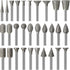 Stone Carving Set, 30PCS Diamond Burr Bits Compatible with Dremel, Polishing Kits for Carving, Engraving, Grinding