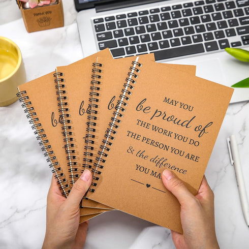 Colarr 24 Pcs A5 Inspirational Spiral Notebook Bulk Appreciation Gift, 6x8 Inch Motivational Notepad, 100 Page/50sheet