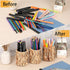 BTSKY 3 Pack Water Hyacinth Pencil Holder, Handmade Wicker Pen Cup for Makeup Brushes and Office Accessories