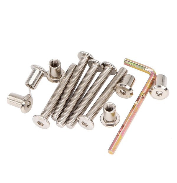 binifiMux 10-Pack M6x55mm Rivet Countersunk Hex Socket Cap Bolts and Hex Head Barrel