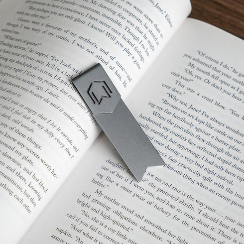 Metal Bookmark - Stylish Teacher Gift, Unique Light & Durable Reward Bookmark with SuperGrip U-Shape Design (Black)