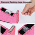 Office Stationery Set - 4 Piece Desk Accessory Kit with Stapler, Tape Dispenser, Pens, Scissors (Pink)