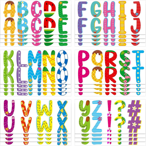 Colarr 232 Pcs Large Letter Stickers, 24 Sheets 2.5 Inch Alphabet Self Adhesive Letters for Bulletin Board Classroom