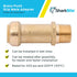 SharkBite 1 Inch MNPT Slip Adapter, Push To Connect Brass Plumbing Fitting for Copper, CPVC