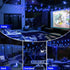 26Ft ST38 12+1 ST38 Bulbs, LAMPHOME Outdoor String Lights, Blue Patio Lights with Edison LED Shatterproof String Lights