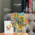 6 inch 3D Pack 5 Freshcut Paper Pop Up Cards, Garden Favorites, Mini Sized Paper Flower Bouquet Popup Greeting Cards
