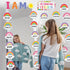 Frienda Rainbow Affirmation Station Bulletin Board Set, Motivational Posters for Classroom Mirror Growth Mindset Decor