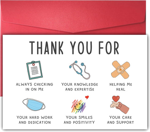 YIWANSIN Thank You Card for Nurses Doctors, Healthcare Worker Nurse Appreciation Card, Medical