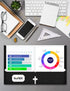 SUNEE Folders with Pockets, 50 Pack, 3 Hole Punched, Black, 2 Pocket Folders for School Office Home