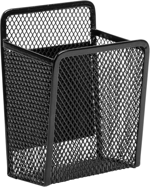 Magnetic Black Mesh Locker Cups - Magnetic Pen Holder, Strong Magnet Storage Organizer for Refrigerator, Whiteboard,