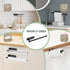 JOY DECOR 2 Pack SUS304 Paper Towel Holder - Matte Black Stainless Steel, Under Cabinet Self Adhesive Or Drilling Paper