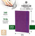 Pentalic 6" x 8" Purple Pocket Sketchbook Traveler Journal, 160 Pages