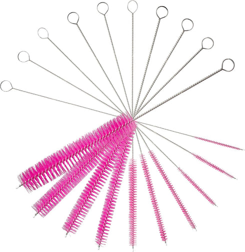 10" Set, 10 Pack, Tube Cleaning Brush Extra Long Nylon Straw Brushes with Flexible Handles for Bottles, Cleaning