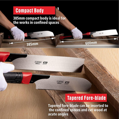 Japanese Hand Saw Pull Saw Flush Cut Saw with 8 Inch (200MM) SK-5 Steel Blade for Fine Woodworking