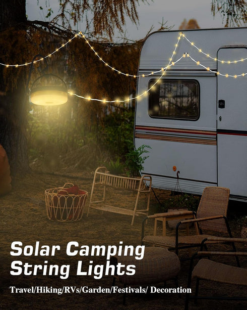 4 1: 39.4Ft 150LEDs, 3600mAh Anpro Solar Camping String Lights in Ultra Long Outdoor String Lights Solar Powered