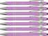 Pastel Rubberized Soft Touch Ballpoint Pen with Stylus Tip, Premium Metal Pen, Black Ink, Medium Point (Pastel Purple,