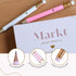Markt Mini Pencils for Bridal Shower Games, White and Pink Baby Shower Pencils with Gold Foil Heart