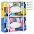 FMP Brands Wall Mount Double Glove Holder, Durable Metal Organizer for Disposable Napkin Gloves, White