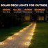 4 Pack 12 IP67 LUTEC Solar Driveway Lights, LEDs Waterproof Outdoor Solar Dock Driveway Marker Lights for Step