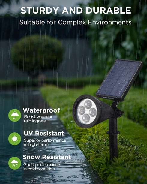 InnoGear Solar Lights Outdoor Waterproof Solar Garden Light for Outside Yard Landscape Lighting Pathway Spot Lights