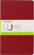 Moleskine Cahier Journal, Soft Cover, Large (5" x 8.25"), Plain/Blank, Cranberry Red, 80 Pages (Set of 3)