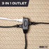 Iron Forge Cable 3 Outlet Foot Switch Extension Cord, 15 ft, 13 Amp Black Cord with Foot Tap Switch