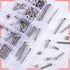 8#-32 Flat Countersunk Head Machine Screws, 192Pcs 304 Stainless Steel Phillips Fasteners Kit