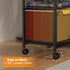 Rolling File Cabinet with Storage Drawers, Mobile Filing Cabinet on Lockable Wheels, Hanging File Organizer for Office