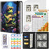 Money Saving Binder with 100 Envelopes, 3 Budgeting Planner Trackers, PU Leather A5 Planner Book, Frog Playing Guitar