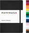PAPERAGE Blank Journal Notebook, Black, 160 Pages, Medium 5.7 inches x 8 inches, Hardcover, 100 gsm Thick Paper