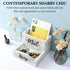 MyGift Shabby Whitewashed Solid Wood Mail Holder and Key Organizer, Entryway Storage Tray for Office