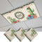 Smile Sunflower Merry Christmas Cactus Gift Linen 3PCS Fluorescent Light Covers - Lampshade Ceiling