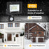 50W 5500LM IP65 Plug in Motion Sensor Lights Outdoor, Motion Flood Light Dusk to Dawn, Waterproof Led Security Light