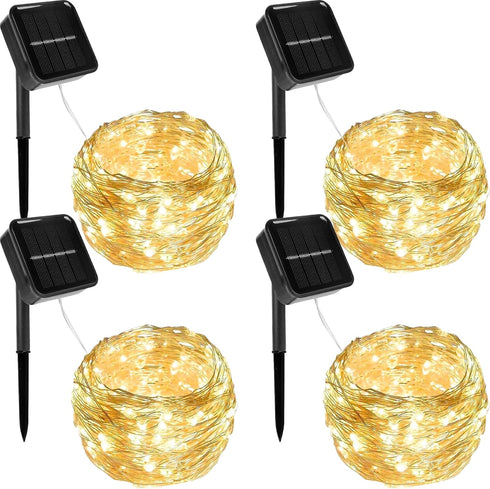 Twinkle Star 4 Pack Solar String Lights Outdoor, Total 460 FT 480