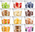 100 Pcs 8 OZ Clear Disposable Plastic Cups with Flat Lids for Parfaits, Drink, Yogurt, Soups, Salad, Fruit (With Holes)