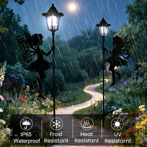 ZKLiLi Fairy Solar Garden Light,Outdoor Garden Fairy Decor Waterproof Large Hanging Lantern Decorations for Patio Yard