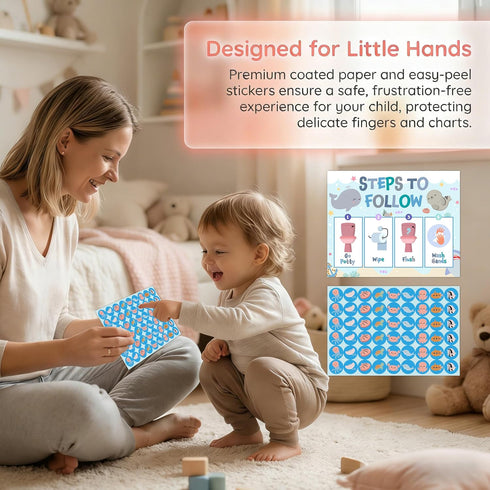 HJLLOQR 20 432 1 8x10 A09 Under the Sea Animals Potty Training Sticker Chart for Toddlers Boys Girls, Potty Charts