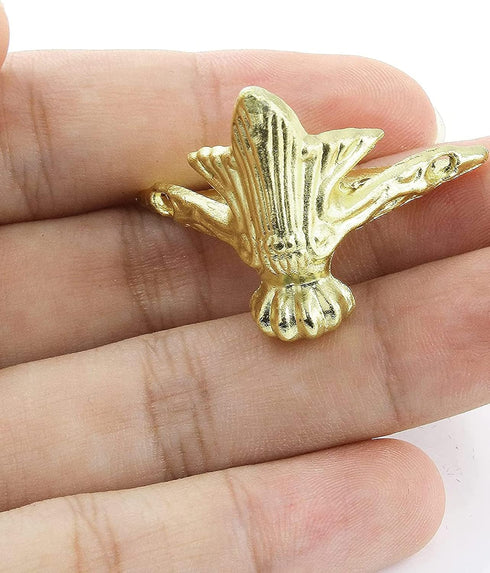 24 PCS Antique Brass Box Metal Feet Legs for Small Wood Jewelry Crafts Case, Storage Corner Protector Feet for Boxes